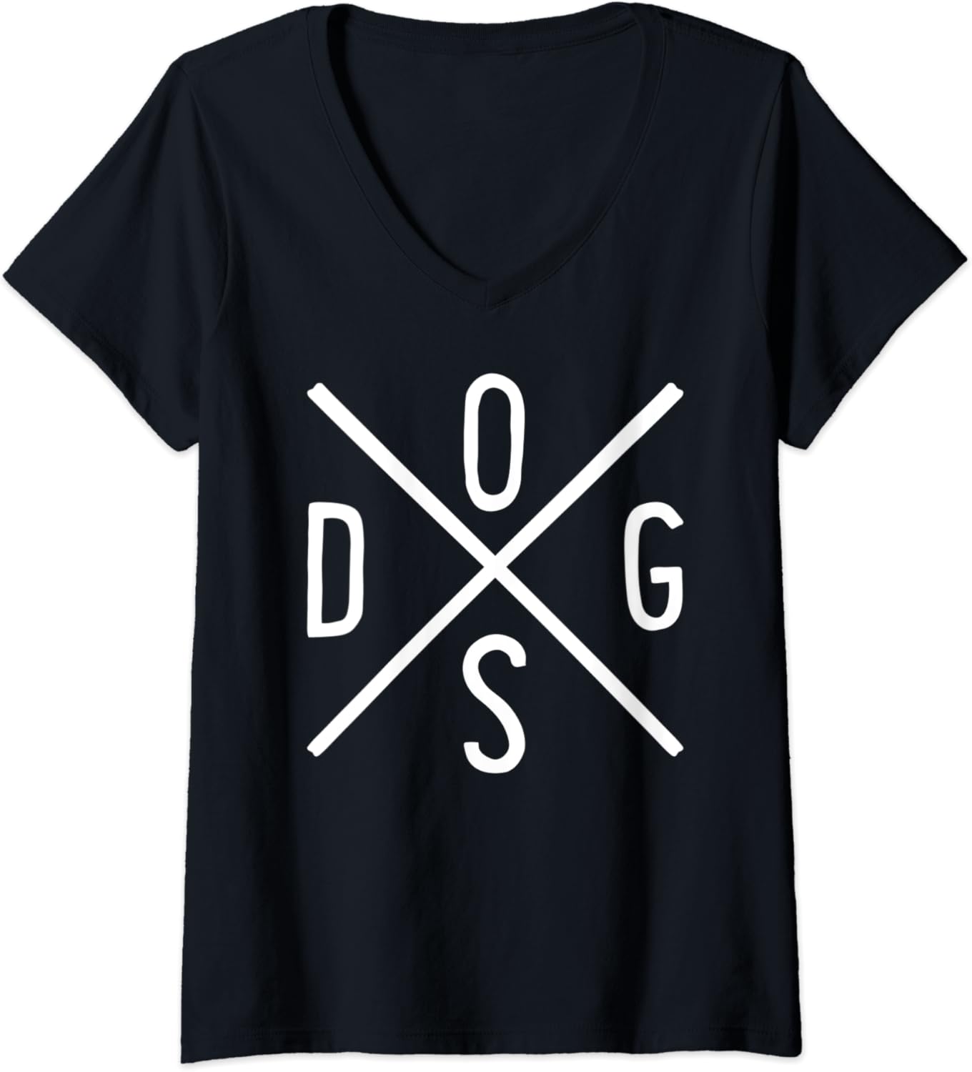 Womens Dogs Logo VNeck TShirt Clothing, Shoes & Jewelry